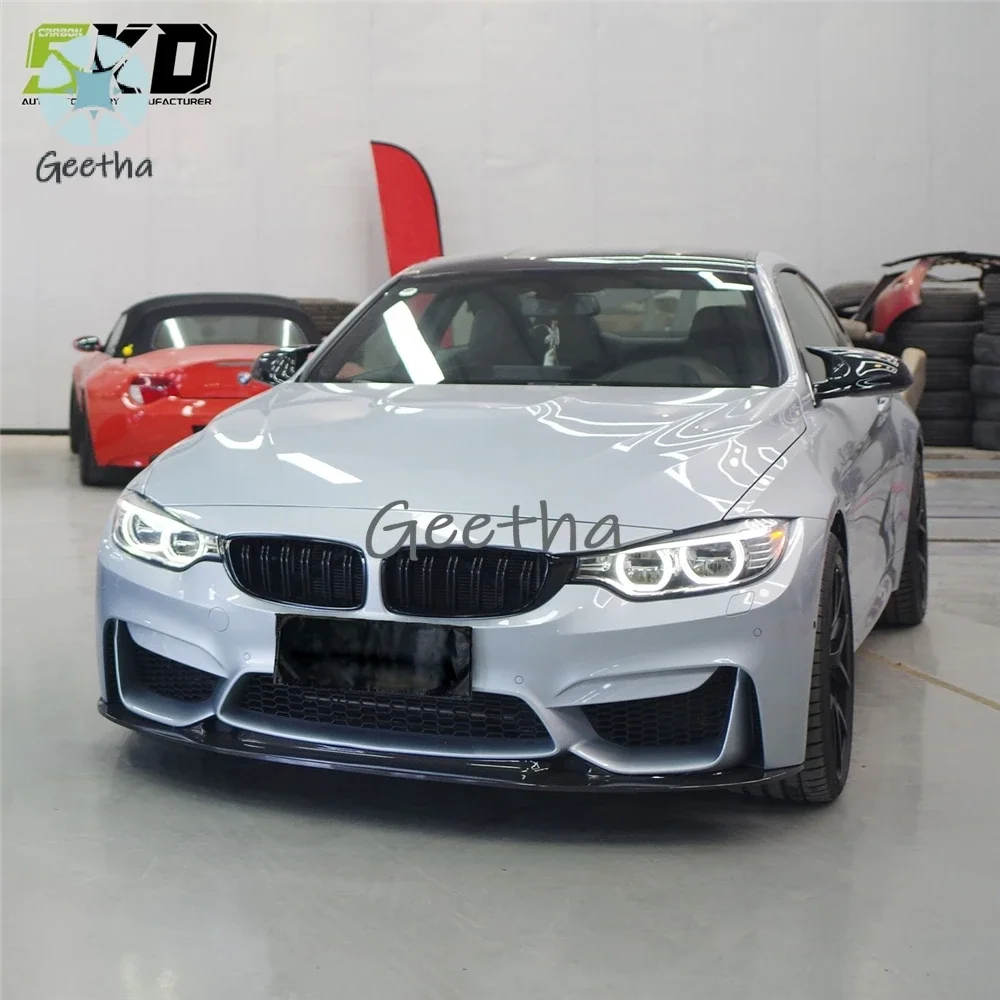 

For Front Bumper Lip for BMW F80 M3 F82 M4 2014 To 2020 Dry Carbon Fiber GT4 Style Front Splitter Lip