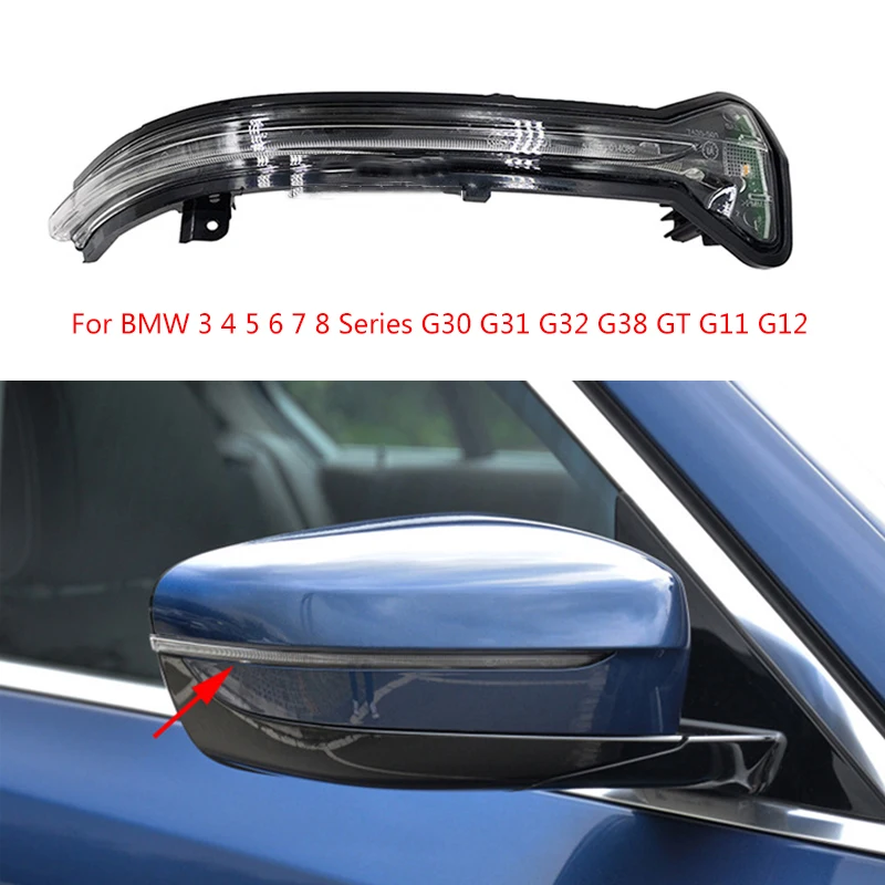 

Auto Left Right Mirror Turn Signal Light For BMW 3 4 5 6 7 8 Series G30 G31 G32 G38 GT G11 G12 51167414649 51167414650
