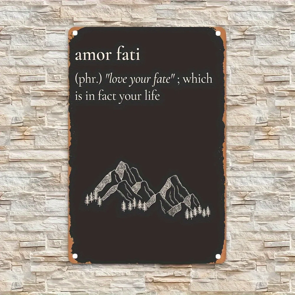Self-Improvement Motivational Aluminum Wall Art -  Rectangular Sign for Home, Office, Cafe & Garage Decor