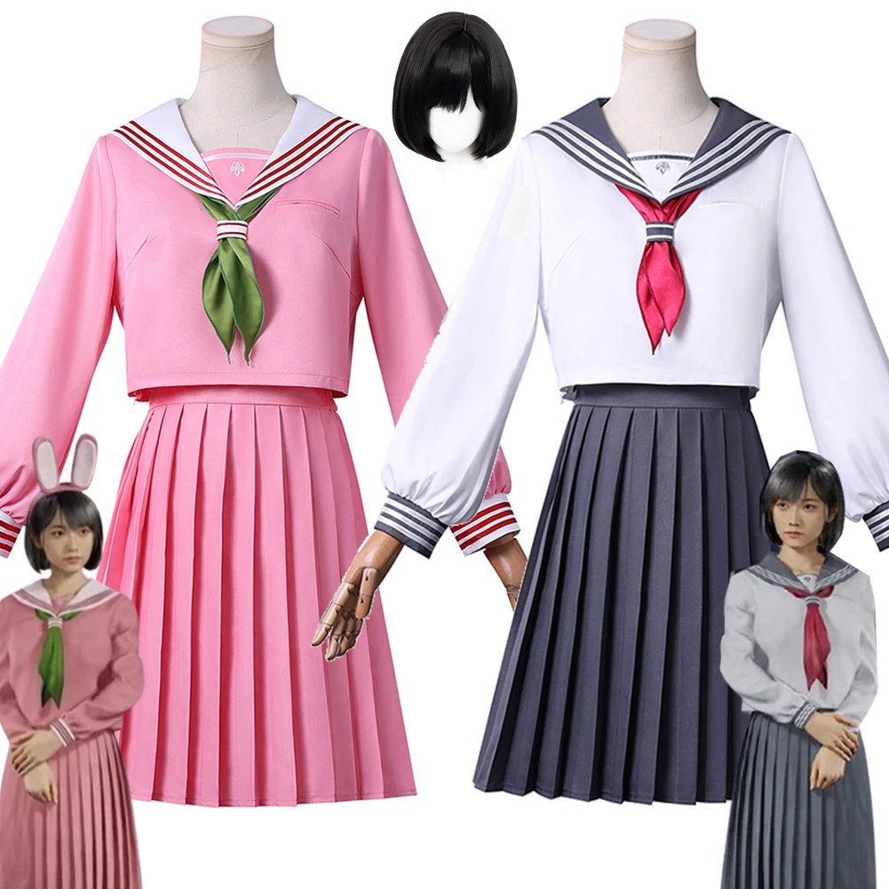 Game Silent Cosplay Hill Chiko Fukuwaka Costume Women Disguise Pink White Uniform Clothing Wigs Female Halloween Party Suits