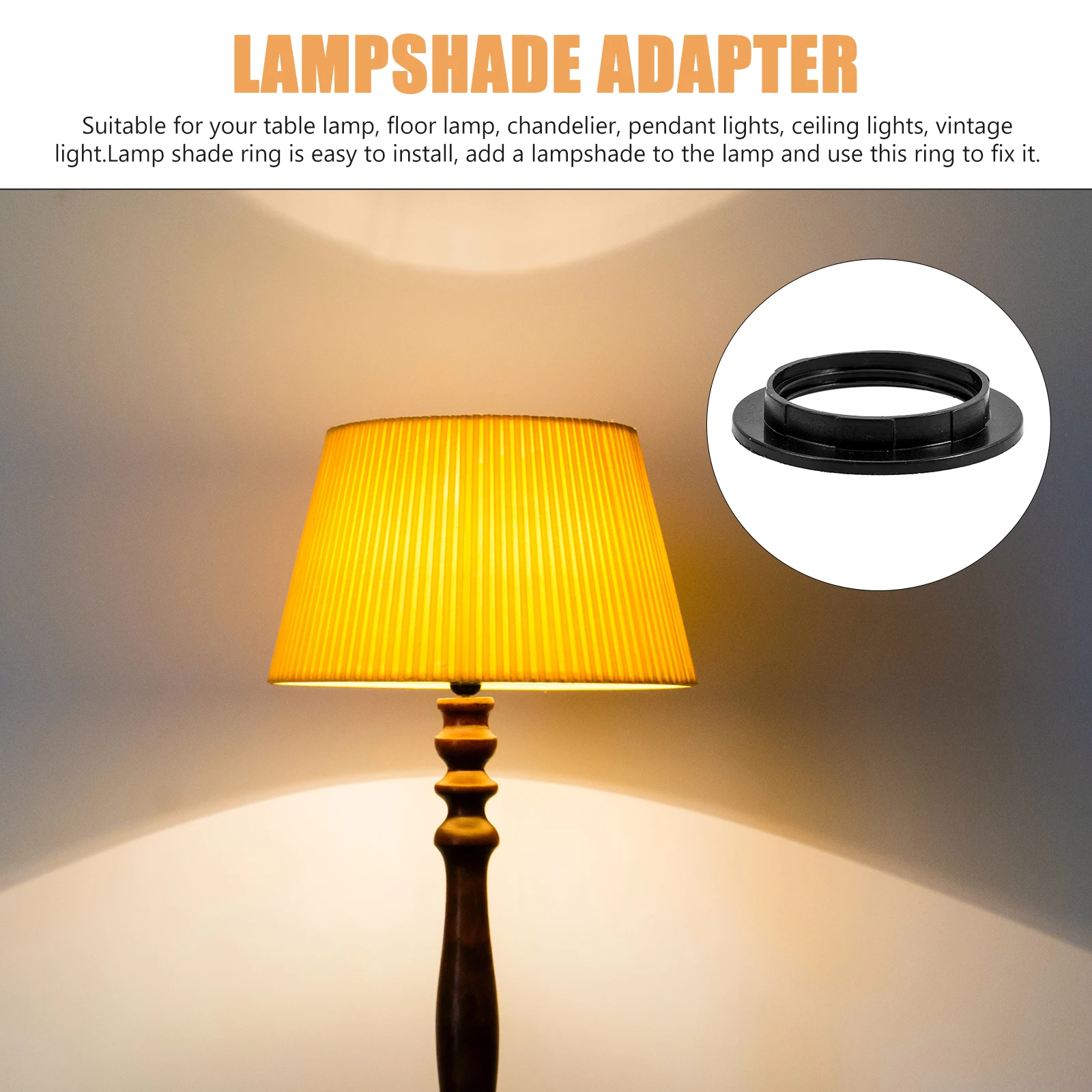 

20 шт., кольцо абажура, замена воротника, прочный держатель лампы E27, крепежное кольцо для настольной напольной люстры, светильники