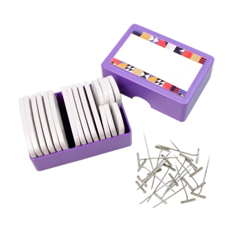 Knit Blockers Set 20pcs Stainless Steel Knitting Blocking Combs and Pin with 2 Different Sizes for DIYs Knit Crocheting Dropship