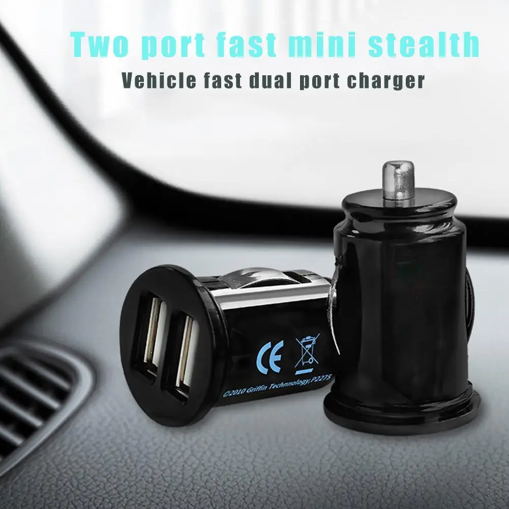 5V/2A Output Dual USB Car Charger 2 Port Cigarette Lighter Adapter Charger USB Power Adapter For All Smart Phones Auto Kits