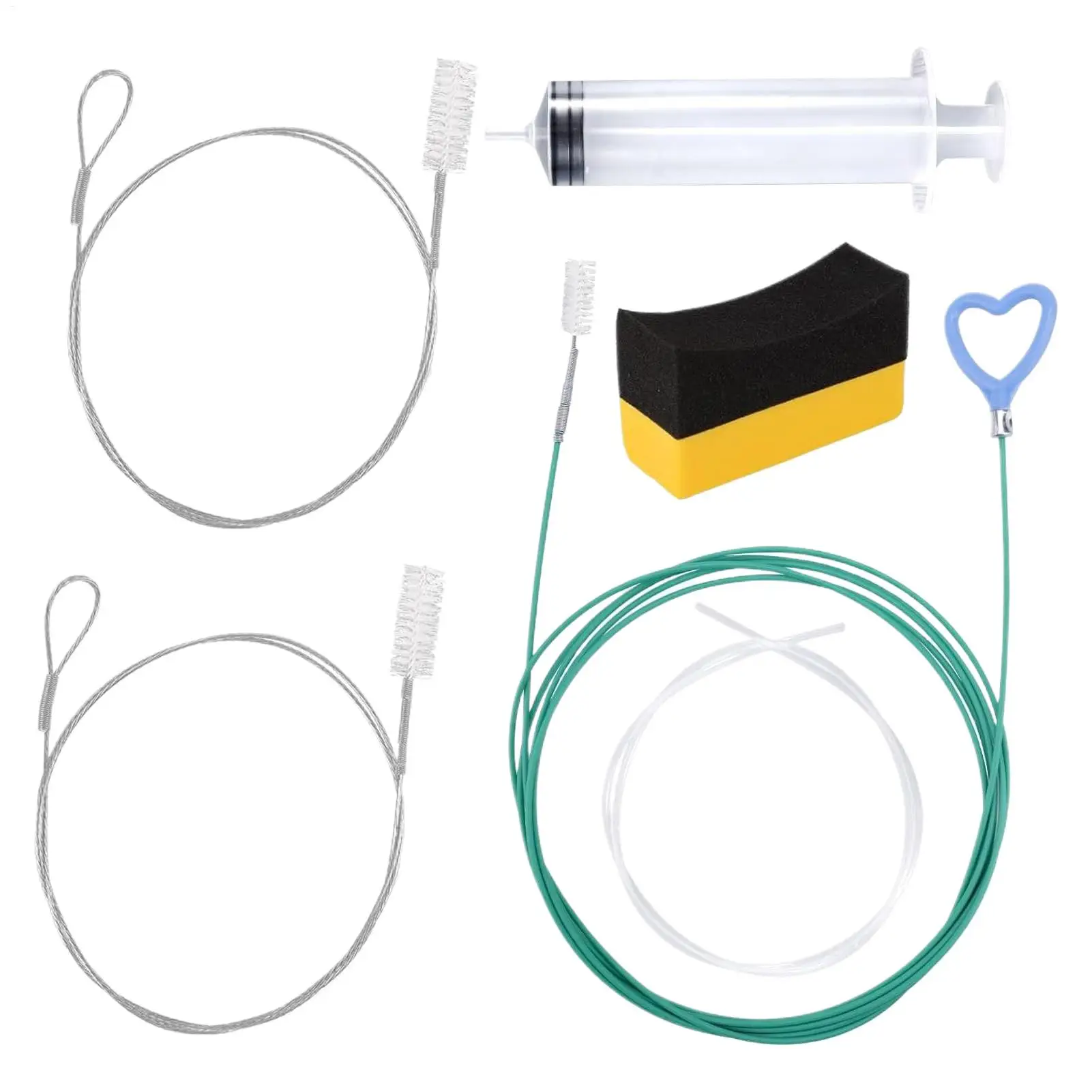 

Трубка для прочистки дренажных систем, 118 дюймов, с 2 щетками, для удаления конденсата из люков и дренажных отверстий автомобилей, грузовиков, внедорожников