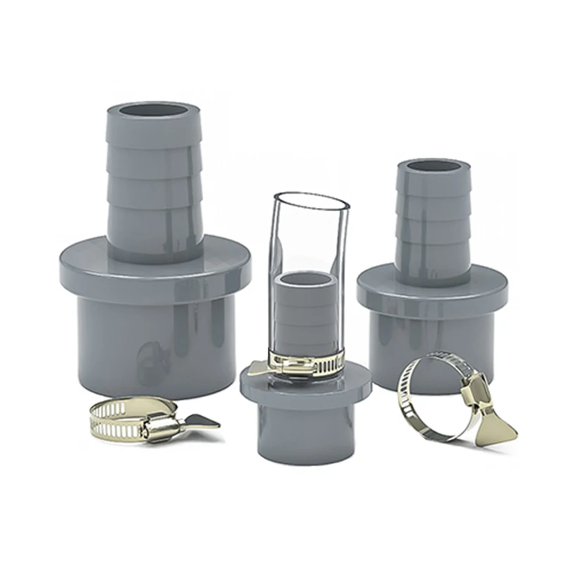 1-10PC 20~25mm to 5/8/10/12/14/16/18/20mm Grey PVC Hose Quick Connector Hard Tube Plastic Pagoda Joint PVC Pipe Adapter Fittings