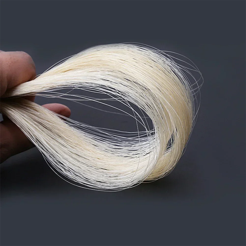 Violin Horse Hair Accessories Bow Hair Cello Erhu Mongolian Tail Parts String Musical Tail Viola Universal Durable High Quality