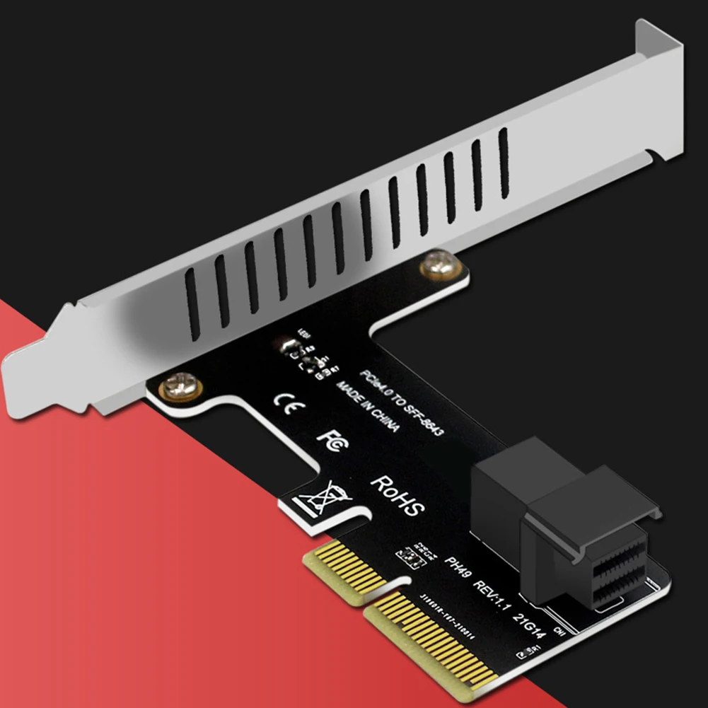 PCI E To SFF-8643 Adapter PCI-EX4/X8/X16 PCIE X4 To SFF8643 Expansion Card PCIE To U2 Hard Disk Converter