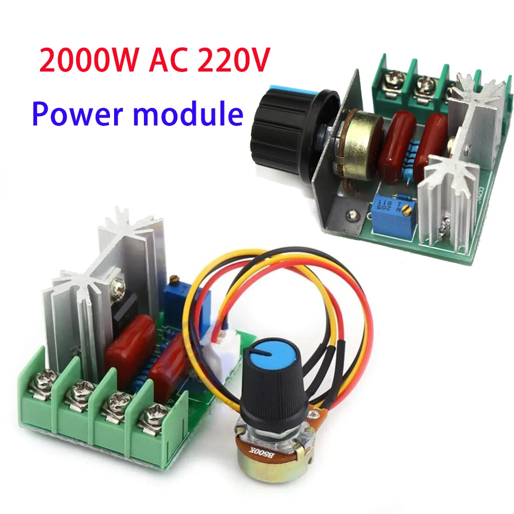 1PC 2000W modulo di Alimentazione AC 220V Regolatore di Tensione SCR Regolatore di Tensione Ad Alta Potenza Dimmer Dimmer Modulo Regolatore di