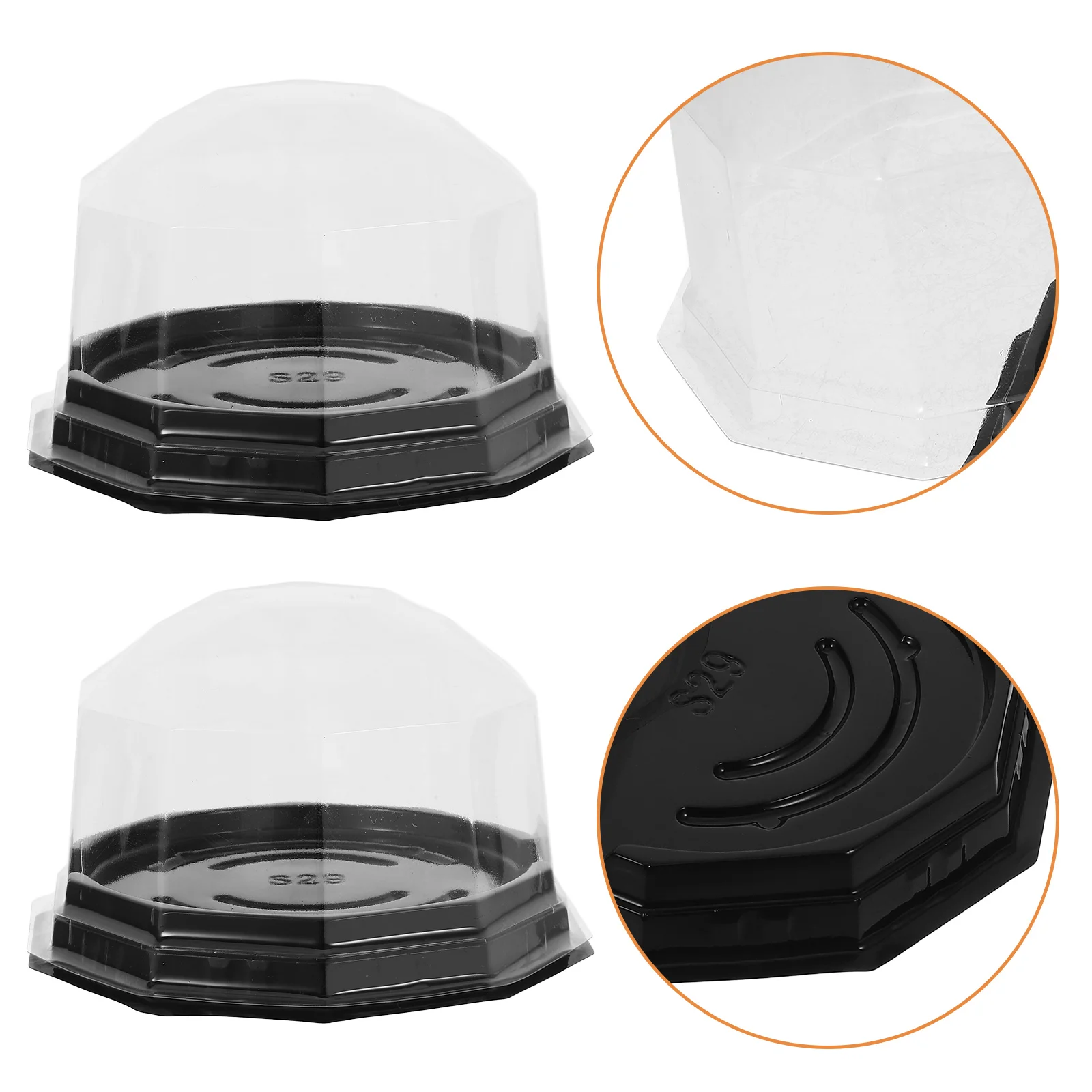 100 Pcs Cake Box Moon Container Dessert Containers with Lids Carrier Cupcake Boxes