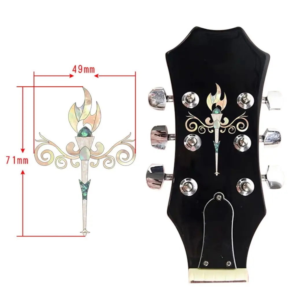 Novelty Guitar Head Sticker DIY Personalise Guitar Panel Sticker Inlay Sticker PVC Guitar Headstock Decal Guitar Beginner Gifts