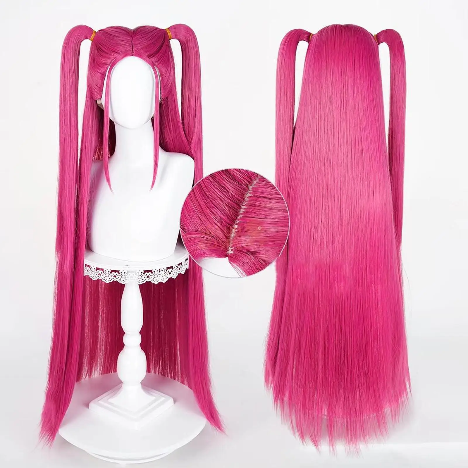 Heat Resistant Synthetic Cosplay Wig Long Straight Anime Costume Wig for Halloween Stage Performance Role Play Carnival Theme