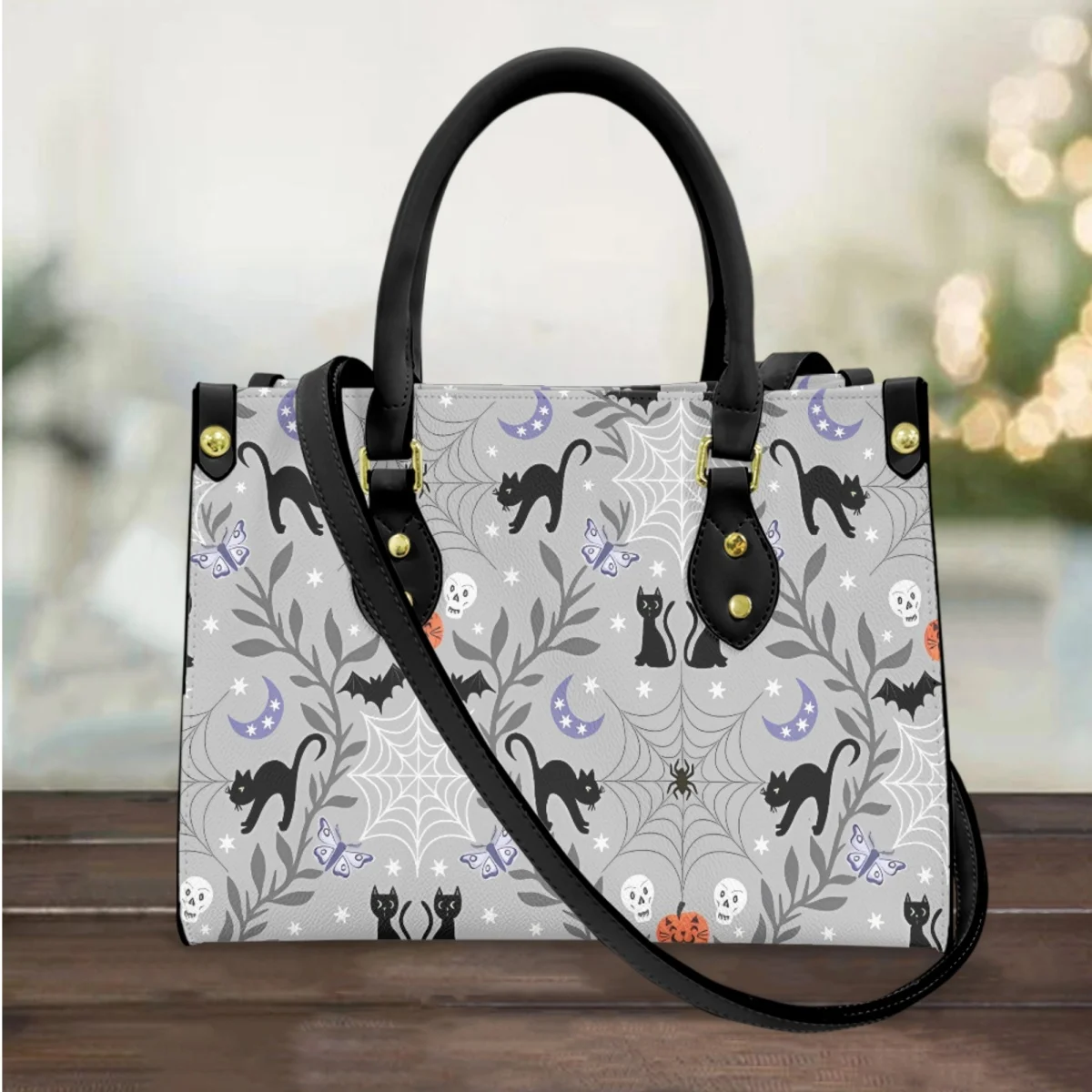 

FORUDESIGNS Happy Halloween Women Handbag Utility Leather Messenger Bags Party Cross Body Bags Female Tote Bags For Ladies