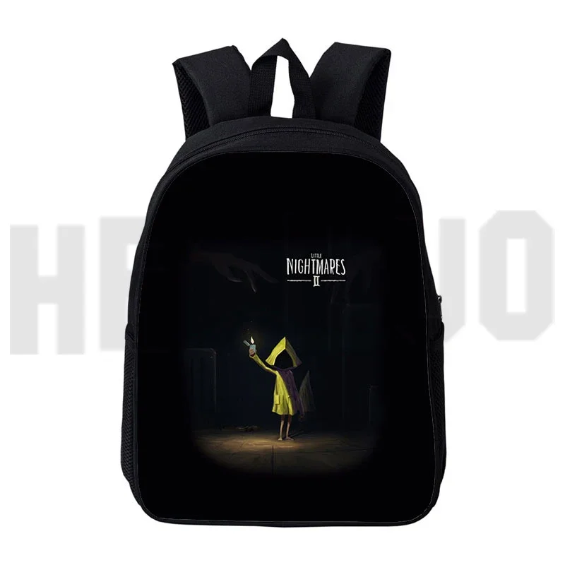 3D Print Little Nightmares 2 Backpack Children School Bags Teenages Daily Knapsack Kids Cartoon Mini Rucksack Women Travel Bags