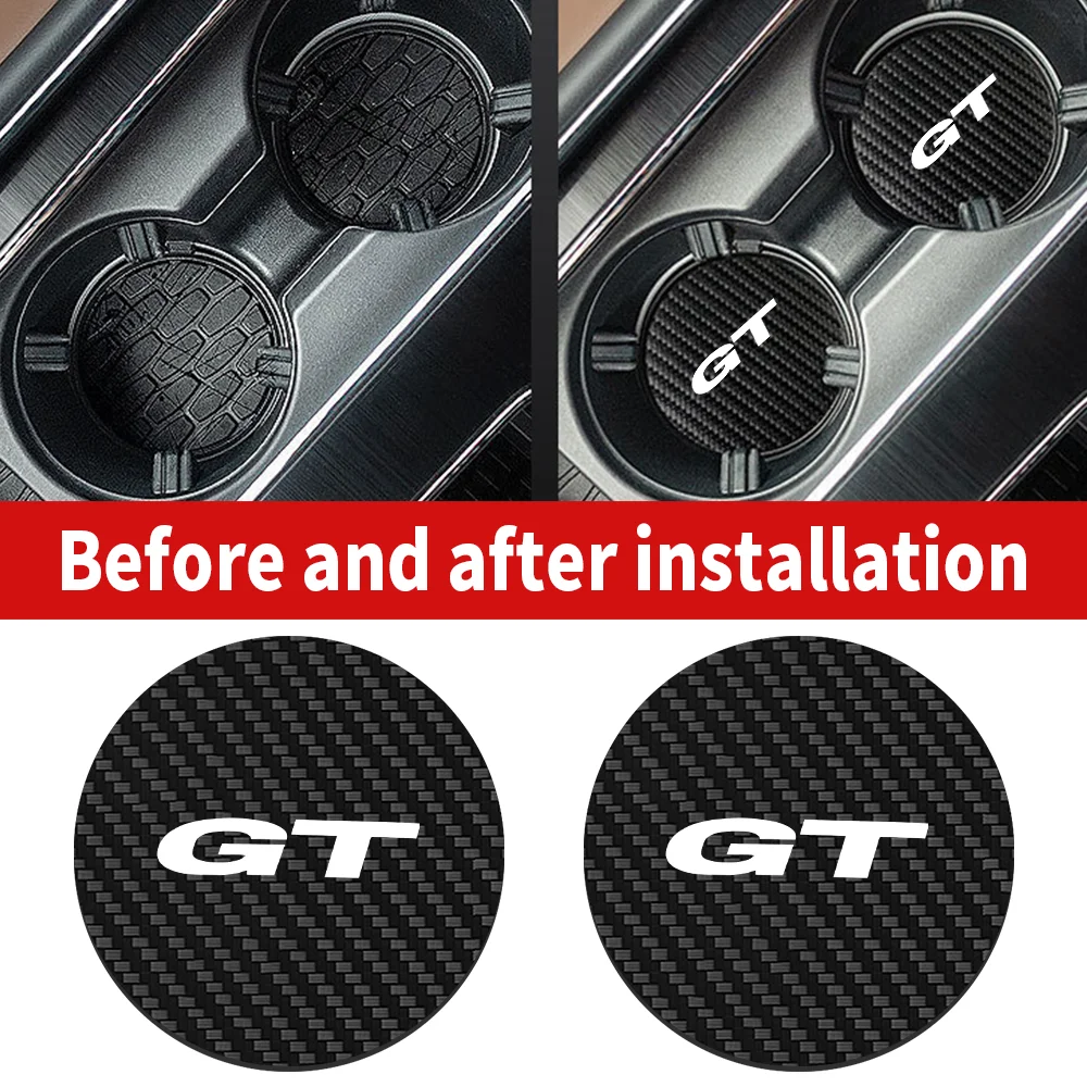 Car Cup Slot Non-Slip Mat Carbon Fiber Coaster Water Cup Holder Protection Pad Accessories For MG GT HECTOR MG3 MG5 MG7 HS ZS