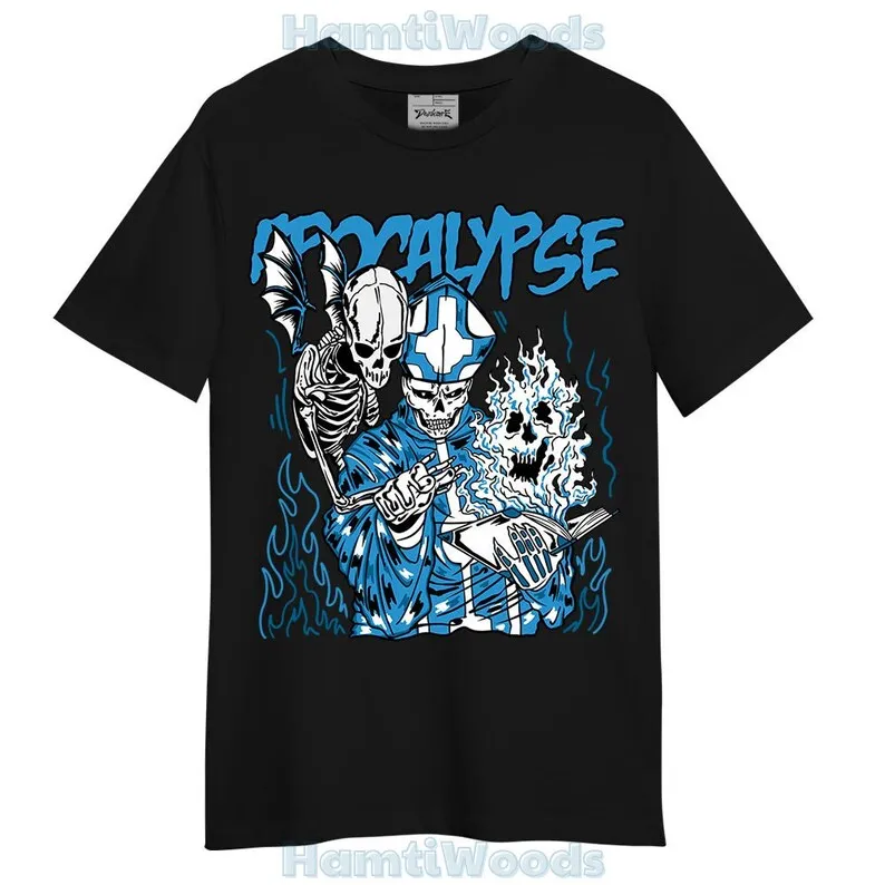 Dunkare Powder Blue 9s Shirt - Apocalypse Skeleton Shirt Unisex