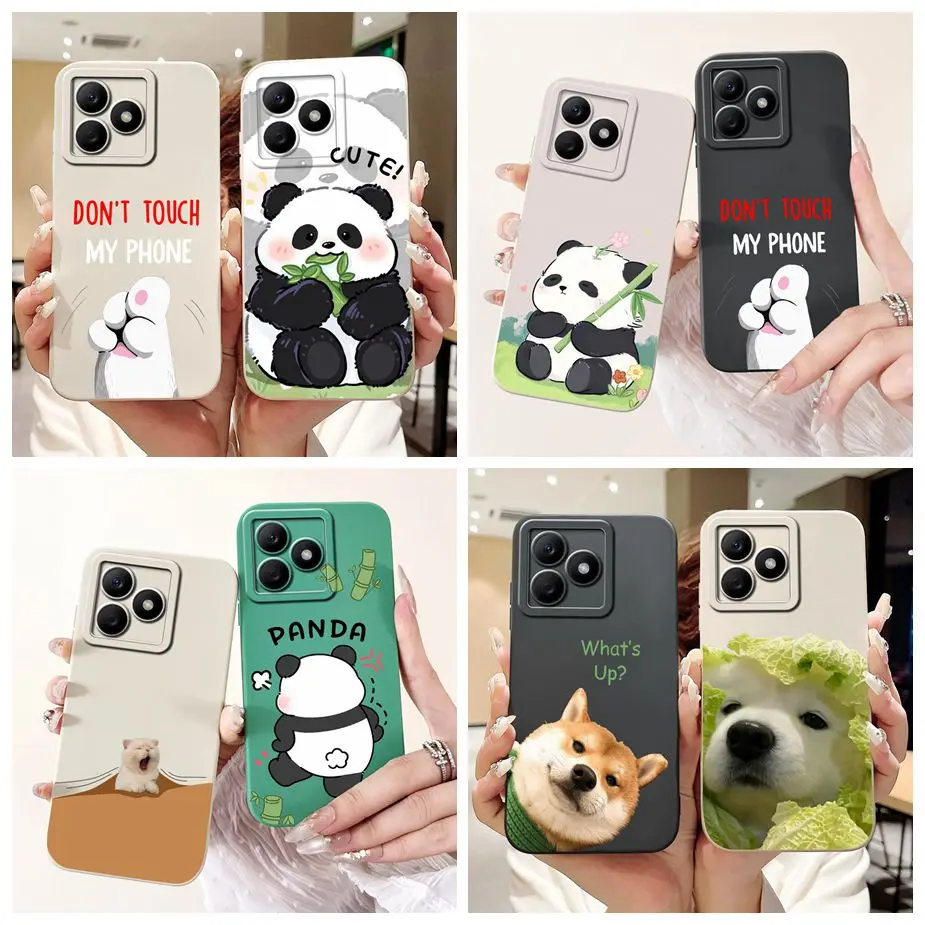 For Realme C63 Case RealmeC61 RMX3939 Cute Funny Cartoon Back Cover Soft Silicone Phone Case For Realme C61 C 63 RealmeC63 Shell