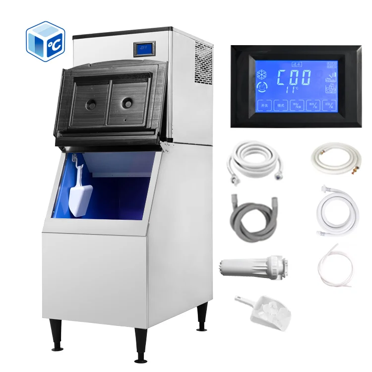 Energy Conservation Restaurant Equipment Kitchen 450kg/24h Big Storage Capacity Commercial Ice Making Machine For Business