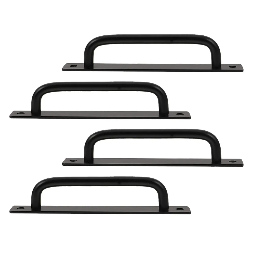 

Комплект из 4 матовых черных дверных ручек из алюминиевого сплава в современном стиле для раздвижных дверей, дверей патио, гаражных и сарайных дверей (замена)