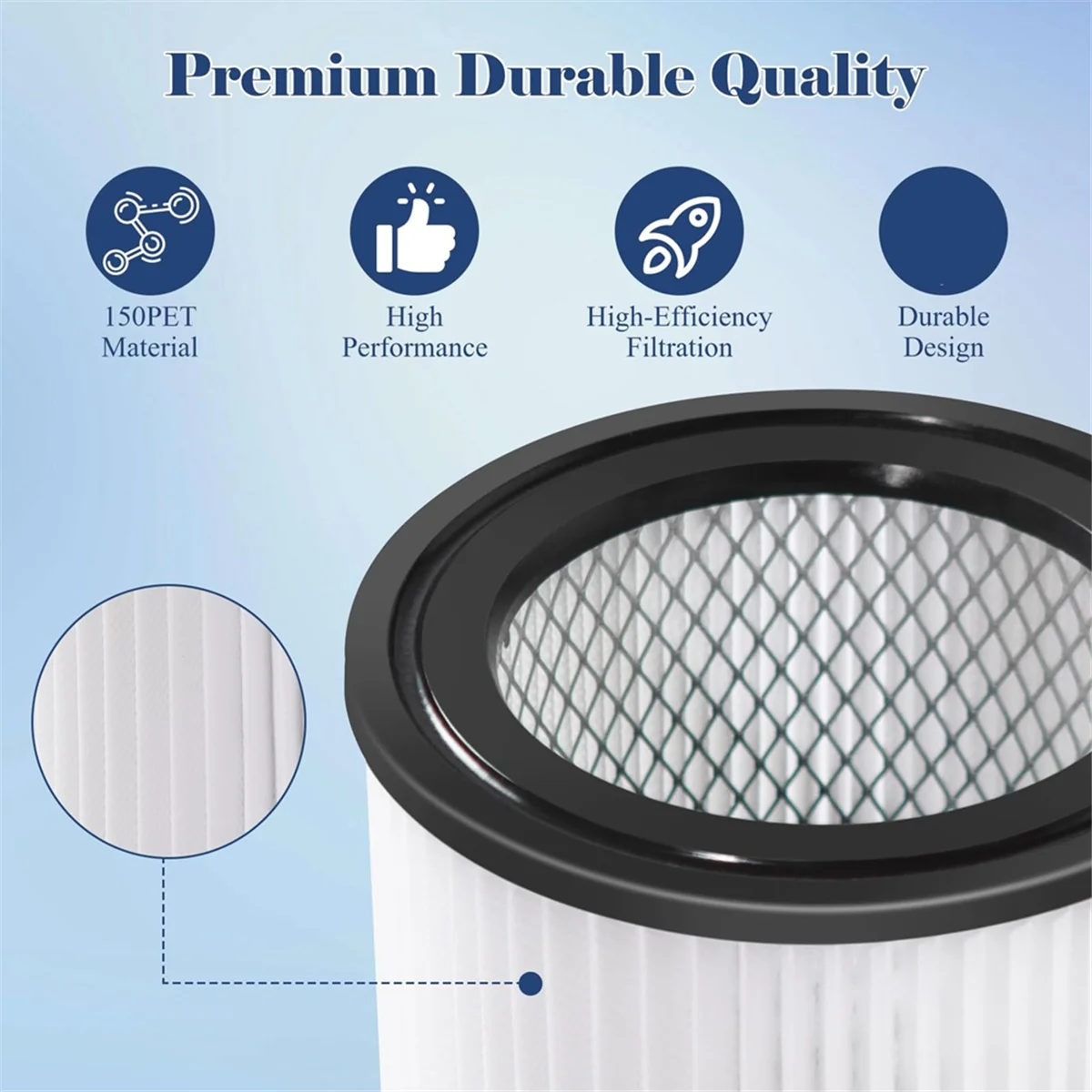 Сменные вакуумные фильтры DXVC4001, для DEWALT, 4-5 галлонов, влажного и сухого магазина Vac DXV04T DXV05P DXV05S DXV08S и DXV06G