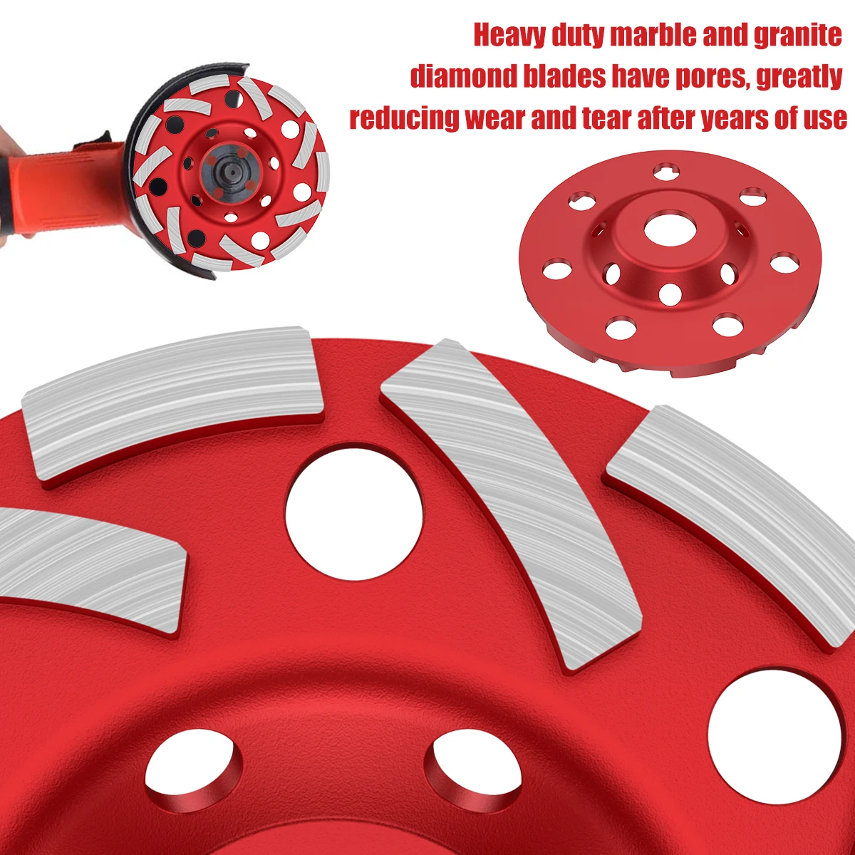 Diamond Grinding Disc 125mm Abrasive Cup Wheel Wear Resistant Diamond Sanding Wheel Angle Grinder Accessories for Concrete