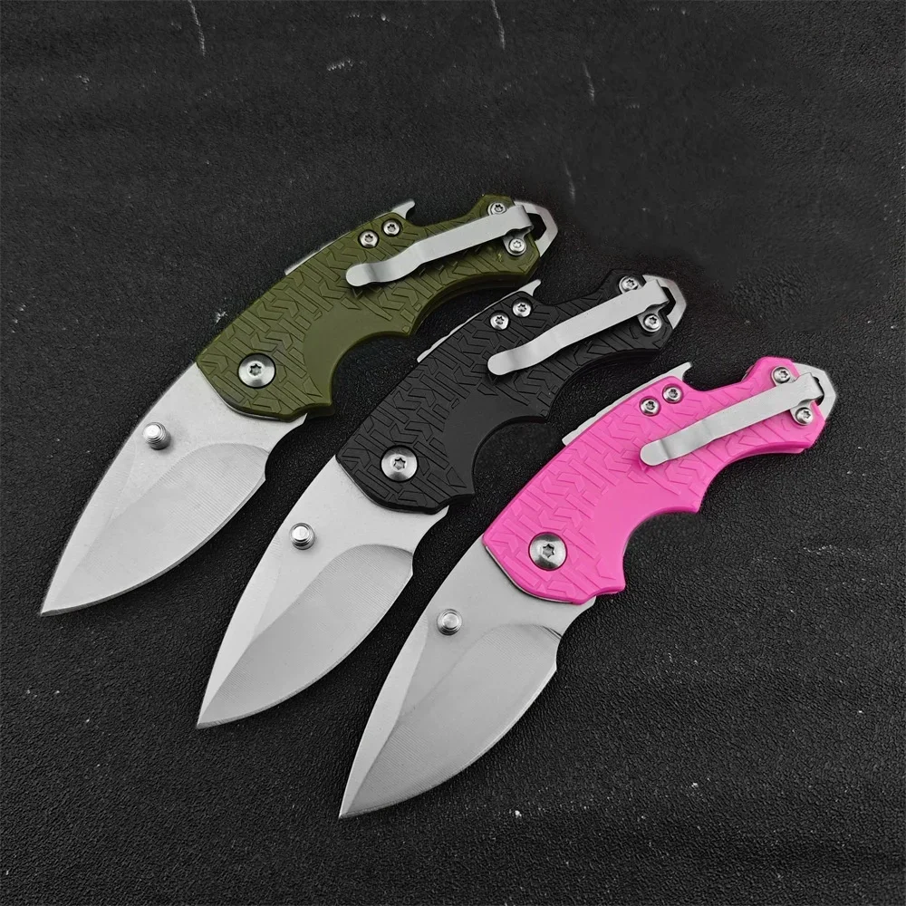 KS 3800 Mini Folding Knife Stainless Steel 8Cr13Mov Blade Nylon Fiberglass Handle Outdoor EDC Multi-function Knife Bottle Opener