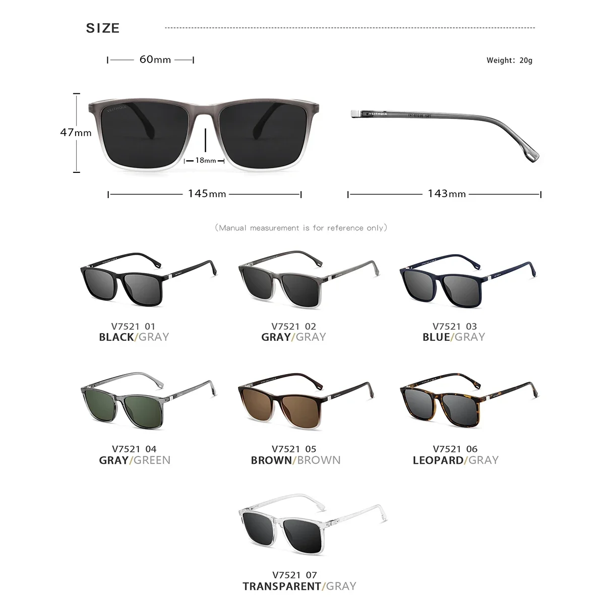 VEITHDIA Brand Men Women Sunglasses Unisex Retro TR90 Sunglasses Polarized UV400 Lens Vintage Eyewear Sun Glasses For Male 75221
