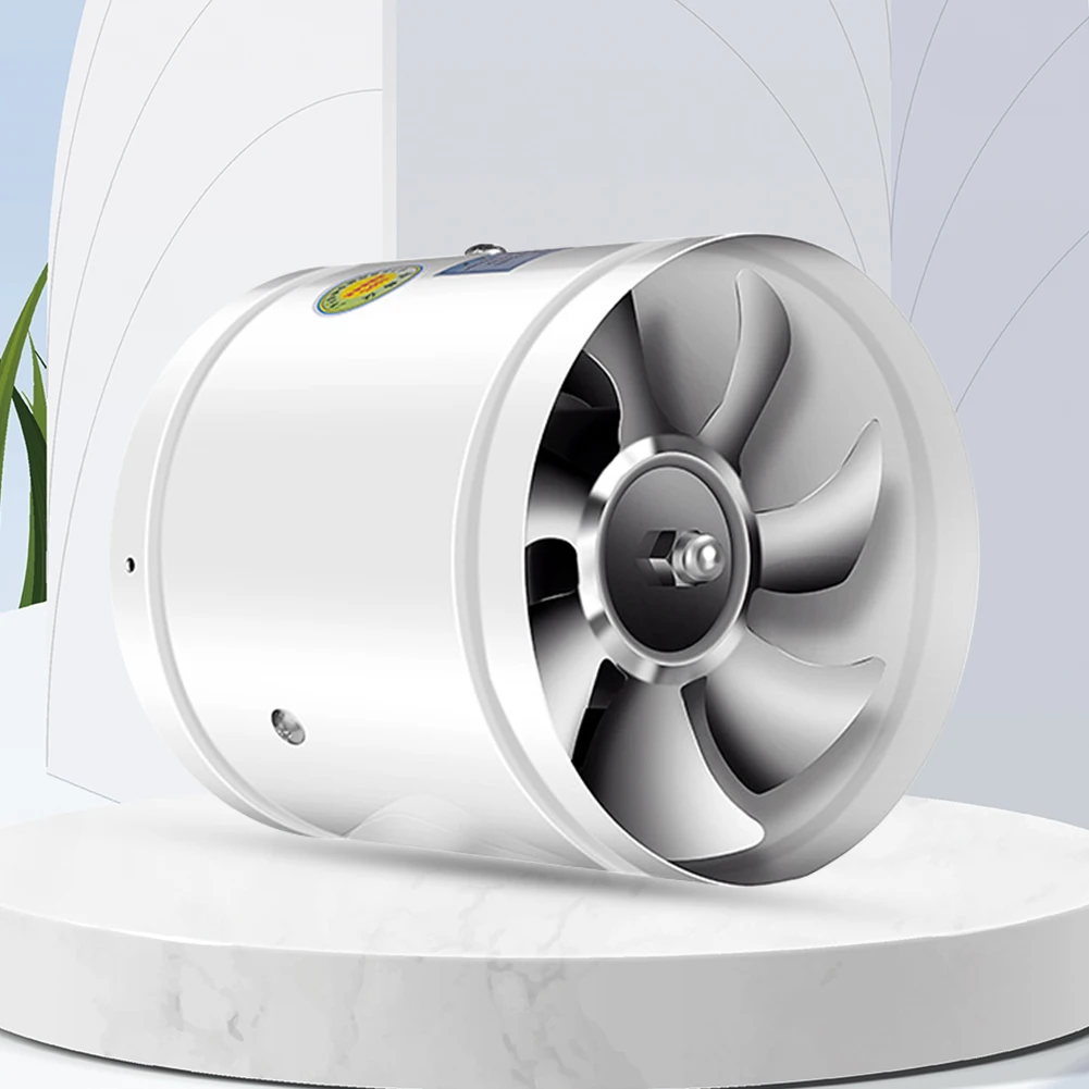 

4/6/7/8 Inch Exhaust Fan Metal Pipe Duct Fan 220V Exhaust Intake Fans Powerful Ventilation Low Noise for Home Bathroom Warehouse