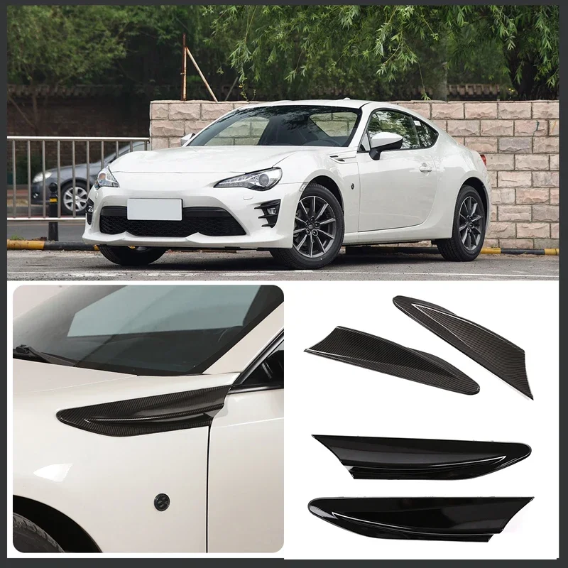 

For Subaru BRZ Toyota 86 GT86 2012-2020 Car Side Air Outlet Fender Fin Vent Trim Cover Carbon Fiber Body Kit Sticker Accessories