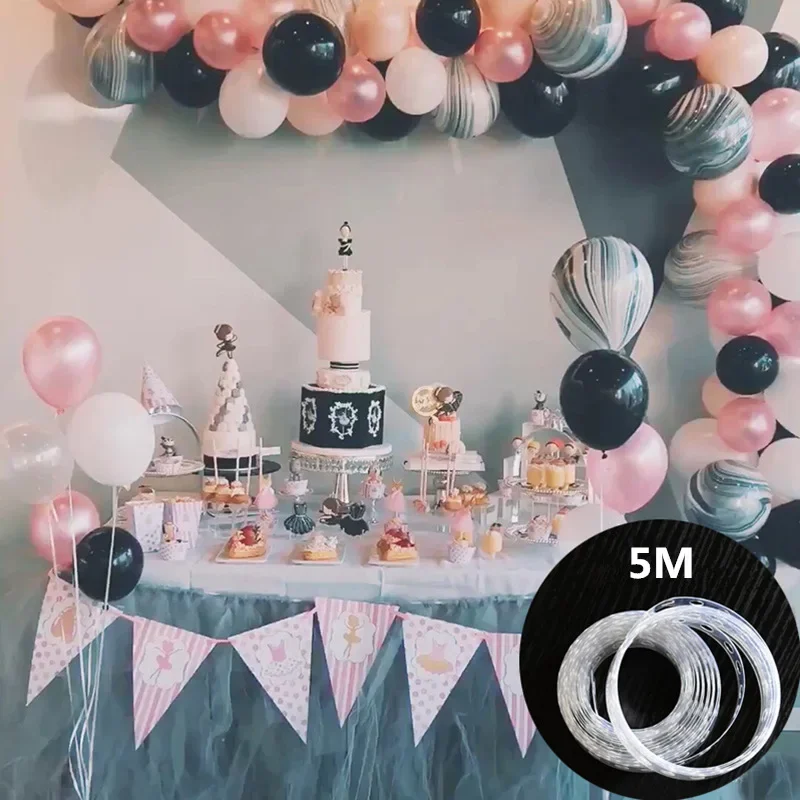 Accessori per palloncini Catena per palloncini Nastro a strisce Palloncini per colla Facile legatura Clip per annodare Matrimonio Compleanno Arco