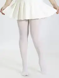 A set of fashionable white women's oversized pantyhose