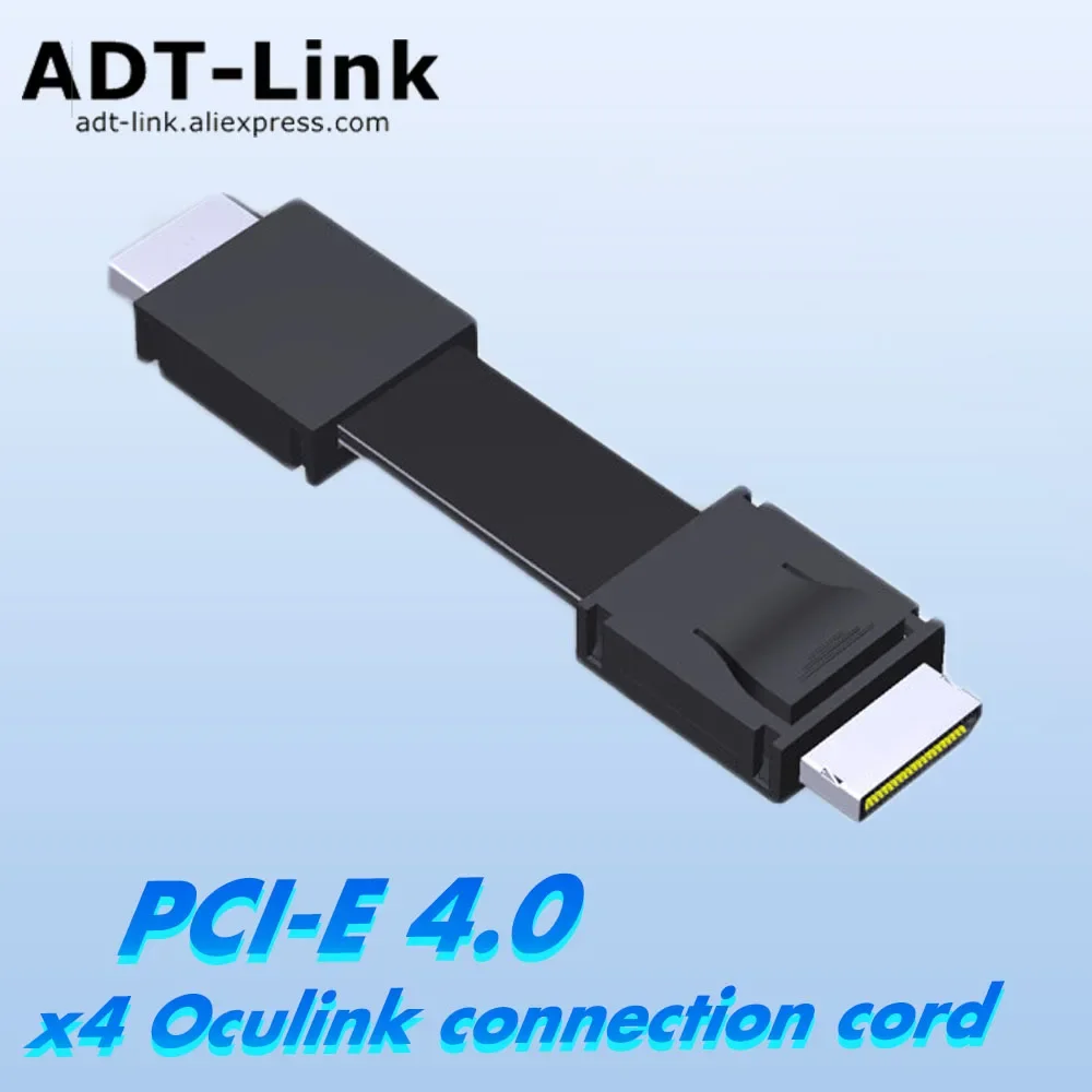 ADT PCIe 4.0 X4 SFF-8643 Male to SFF-8611 Male SSD Oculink External Laptop Transfer Cable PCI Express Graphics Dock Data Cable