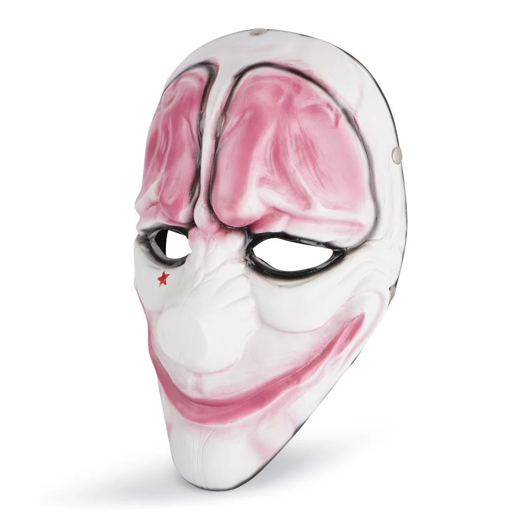 Máscara de Payday 2 de Payday 2 con diseño de payaso aterrador y bandera de EE. UU., para fiestas de disfraces, carnaval, máscara de Payday 2 aterciopelada, divertida y aterradoramente divertida, accesorios de Halloween