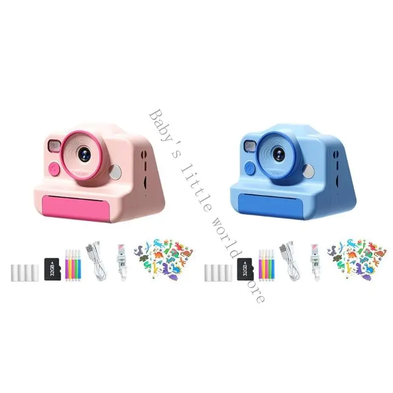 

Children Camera with Instantly Photo Print 1080P Video Recording 2.4In IPS Screen B2EB