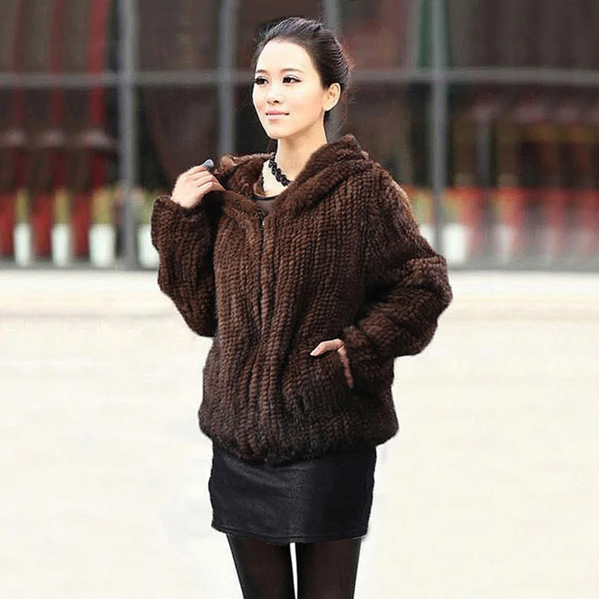 Autumn Winter Luxury Ladies Genuine Knitted Mink Fur Shawls Fox Fur Collar Women Fur Pashmina Wraps Bridal Cape Coat Jacket