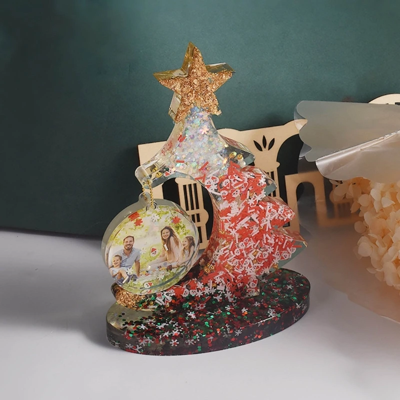 Christmas Epoxy Resin Mold Nonstick Christmas Tree Decorations Silicone Mold