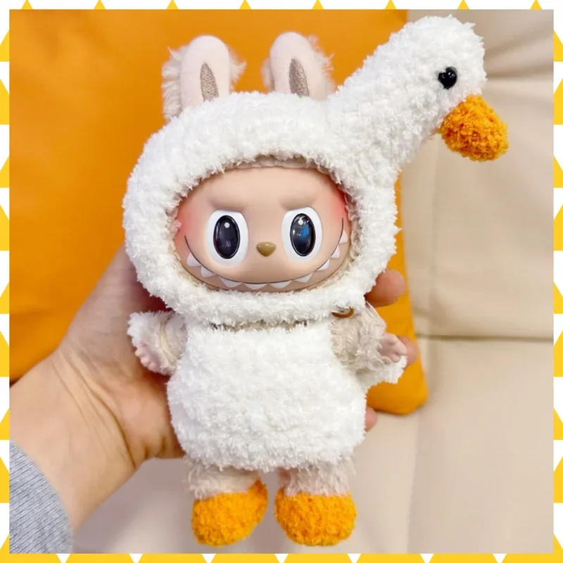 Labubu Clothes Lisa Same Labubu Duckling 17cm Cartoon Cute Clothes Plush Doll Changing Clothes Diy Skirt Game Pendant Bag Doll