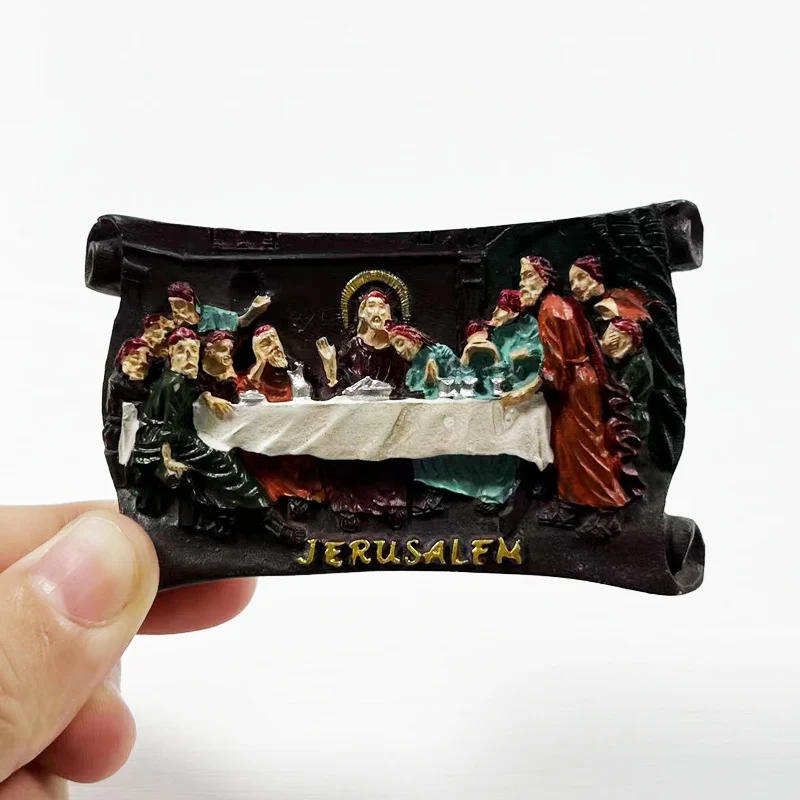 Israel Jerusalem Last Supper Tour Commemorative Home decor Creative with hand gift Magnetic refrigerator magnets