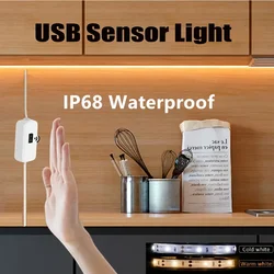 1m-5m Smart Led Strip Light 60LED Hand Scan Motion Sensor Dimmer Control Switch ON/OFF TV Backlight Diode Lamp for Kitchen Room