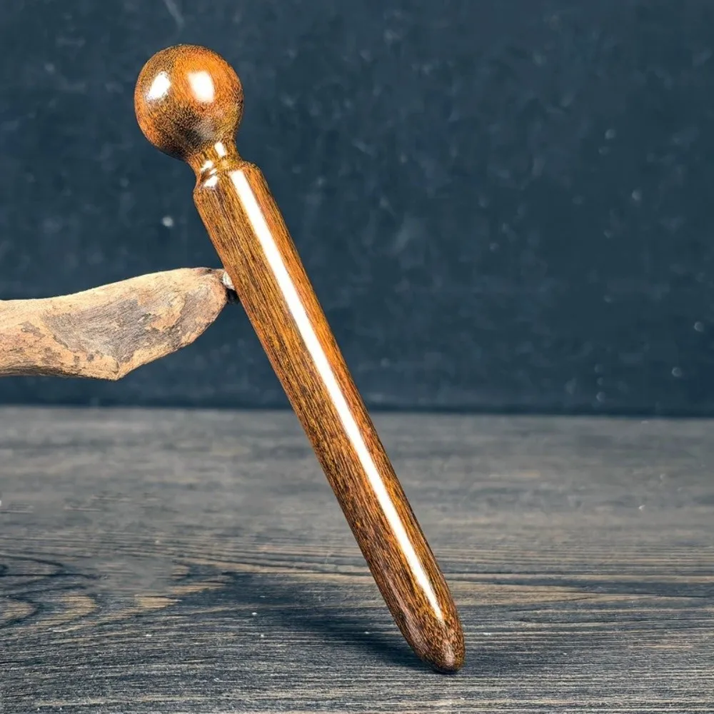 Ergonomic Acupuncture Stick Durable Portable Sandalwood Massage Stick Handheld Design Foot Massage Stick Meridian Therapy