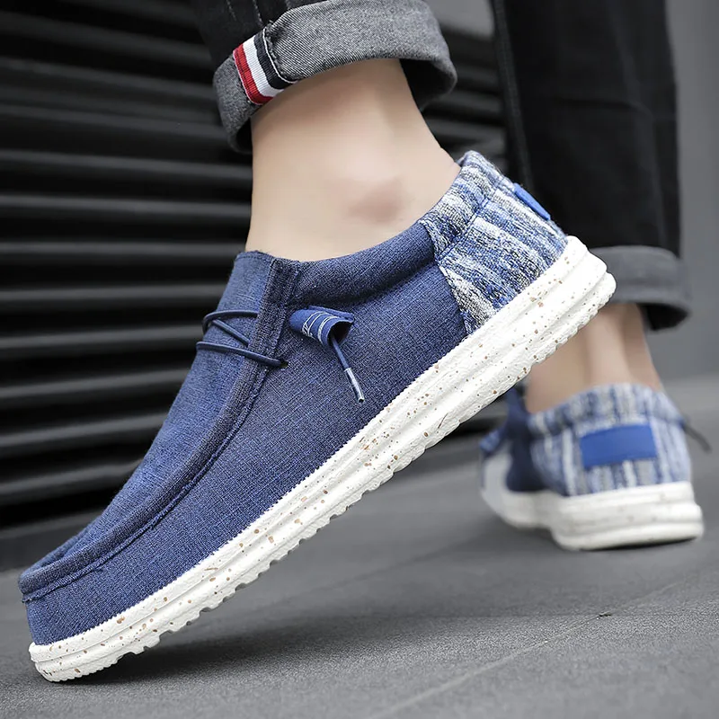 New Men Casual Shoes Fashion Soft Canvas Shoes Breathable Men\'s Walking Flat Sneakers Outdoor Light Men\'s Shoes Vulcanize Shoes