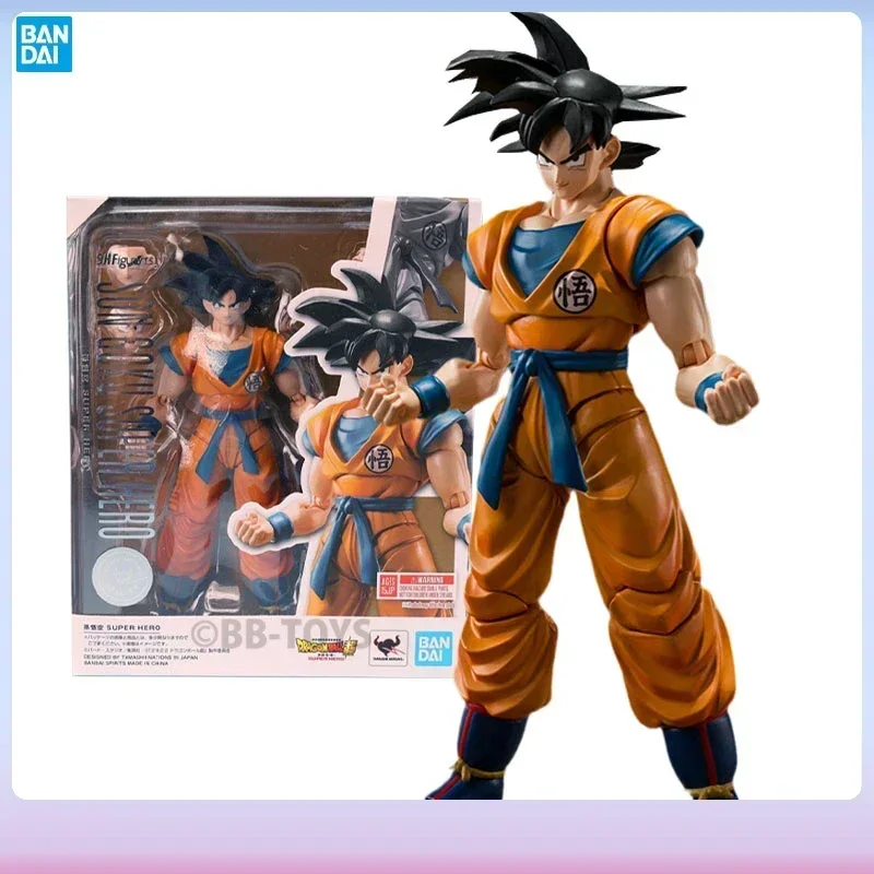 

In Stock Bandai Genuine Dragon Ball Kit Anime Figures SHF Son Goku Super Hero Collection Model Action Children Toys