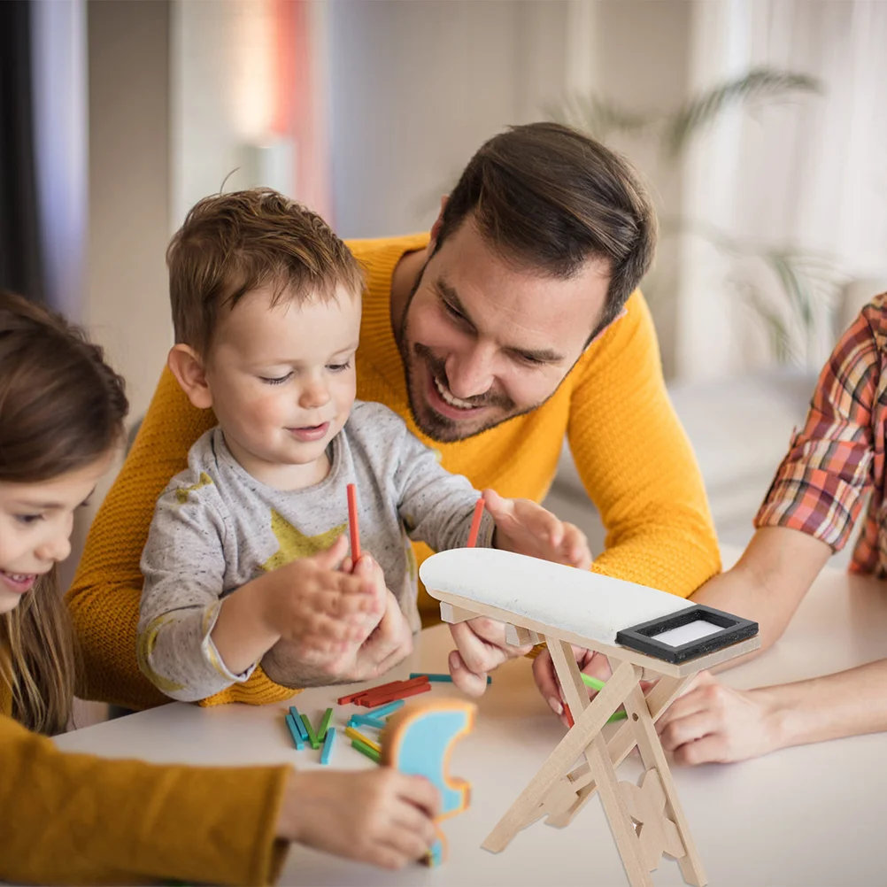 House Ironing Table Kids Furniture Accessories for Home Tools Decor Dining Room Model Mini Miniature Child