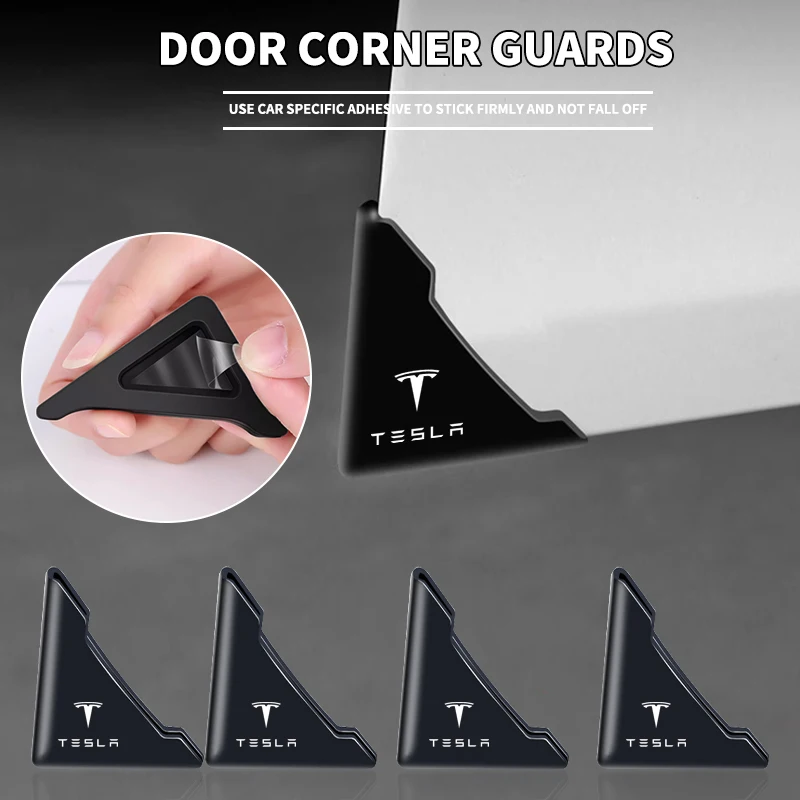 2Pcs Silicone Car Door Corner Cover Anti-Scratch Protection Stickers for Tesla Model 3 X S Y Auto Accessories