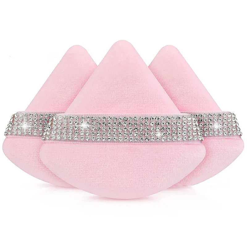 새로운 1/2/3pcs 삼각형 스폰지 메이크업 퍼프 페이스 소프트 패드 삼각형 파우더 화장품 액세서리 도구 HZFP07