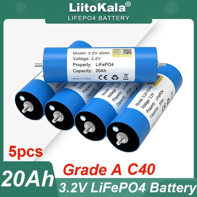 5 pz LiitoKala 3.2V 20Ah batteria LiFePO4 cella di fosfato per 4S 12V moto auto motore batterie modifica Inverter grado A