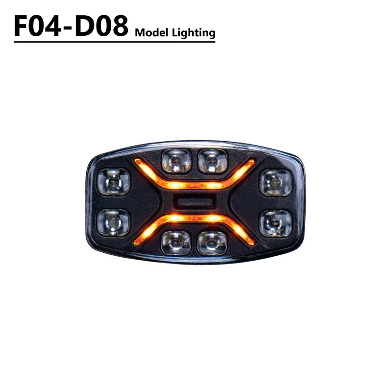 1pcs plastic LED Spotlights Roof Lights for Tamiya 1/14 RC Truck for SCANIA R620 for MAN for ACTROS 3363 Car