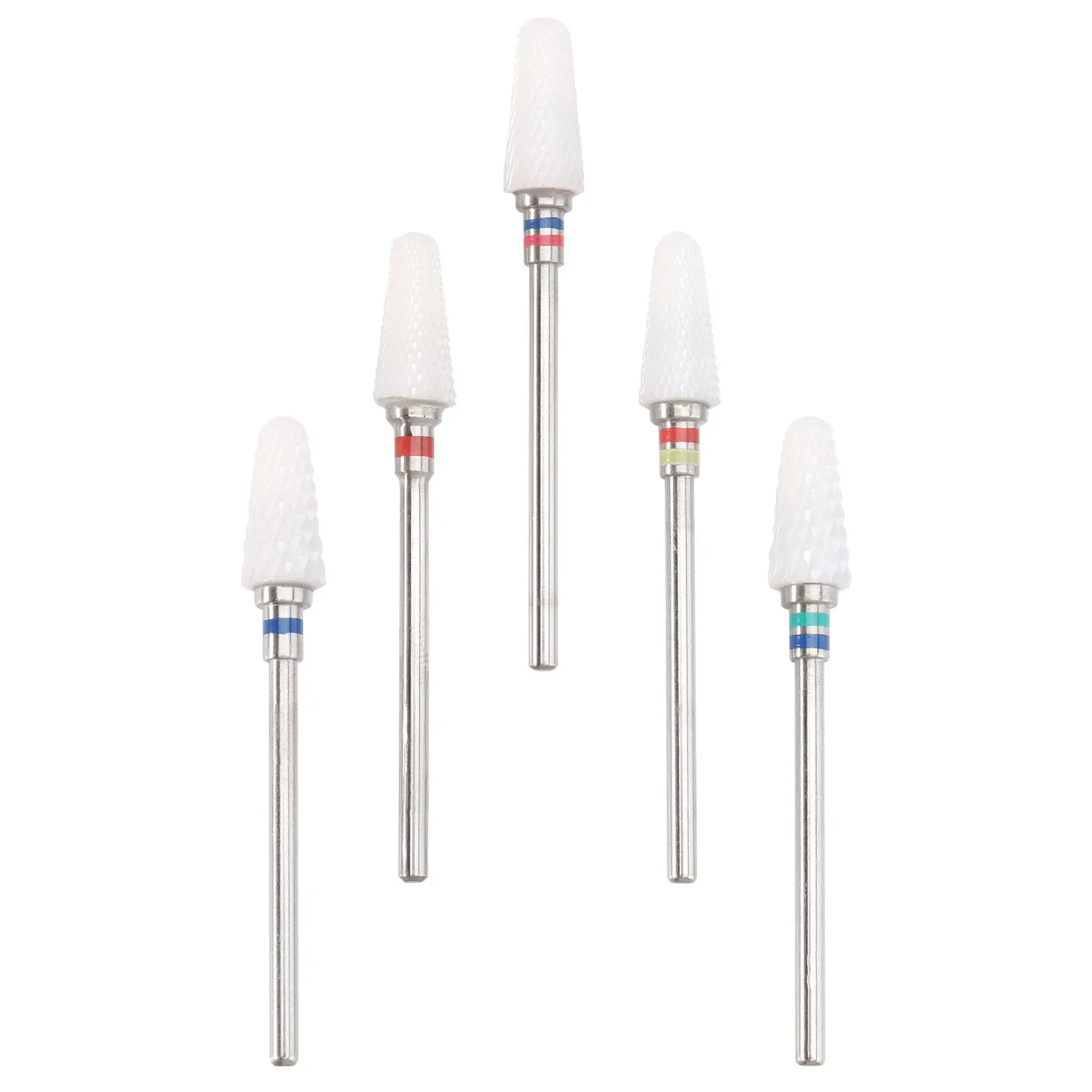 5 قطعة مسمار السيراميك لقمة ثقب آلة تلميع أداة رأس مطحنة ل مانيكير باديكير إزالة الجلد الميت مقاومة للاهتراء #6