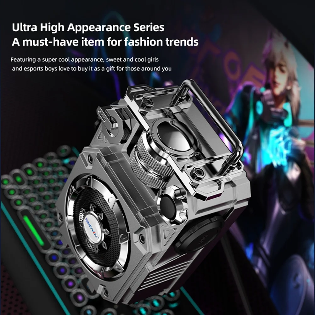 

*AA90P Портативный мини-динамик Bluetooth Сабвуфер Super Bass TF Card Вставка Крутой музыкальный плеер Беспроводная звуковая коробка Темно-серый