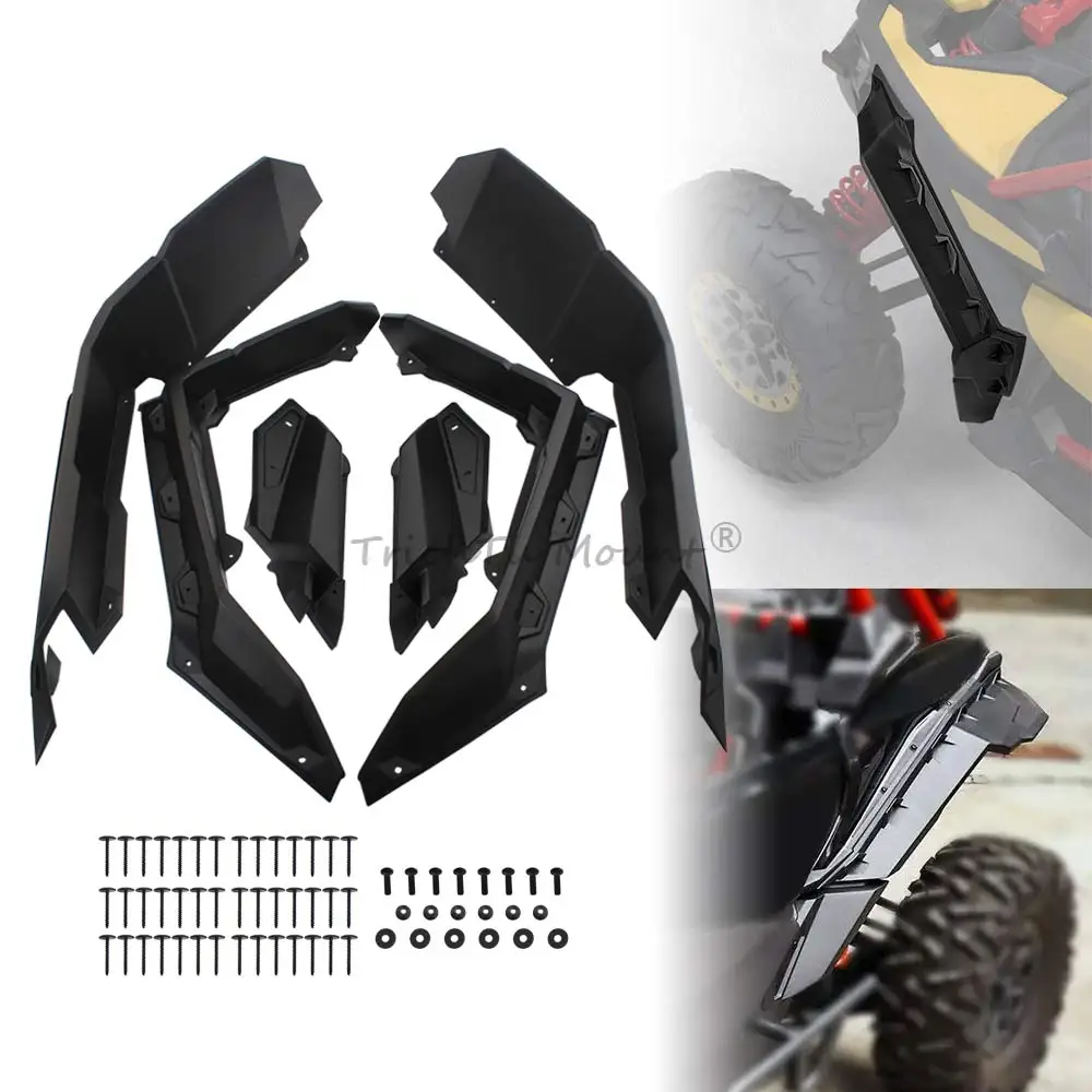 For Can-Am Maverick X3 Max DS RS XRS XRC XMR Turbo RR 17-2024 UTV Front Rear Fender Flares Mud Guards #71500297