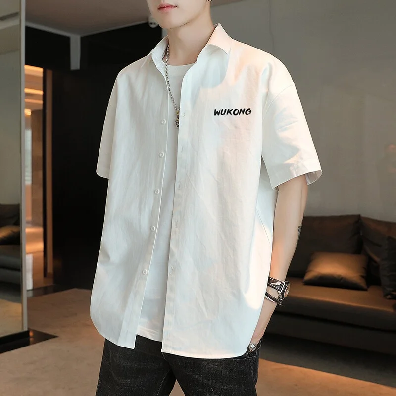 

Ice Silk ort Sve irt Men's Sli Loose Clean New Anti-Wrinkle f Sve irt Breathable Faionable Summer irt